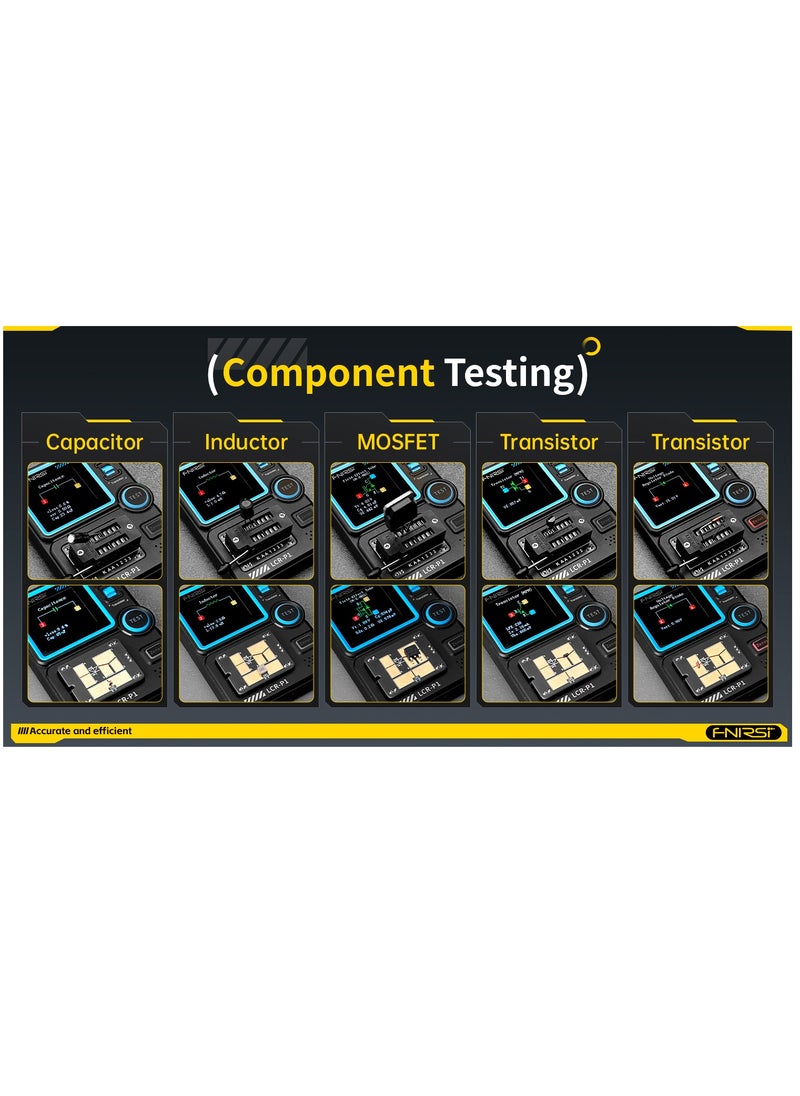 FNIRSI LCR-P1 Transistor Tester, Diode Triode Capacitor Resistance, LCR ESR Meter MOSFET NPN PNP SMD Multifunction Tester