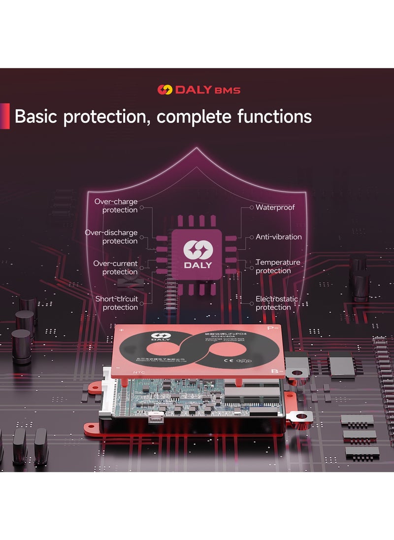 DALY 3S 12V 40A Li-ion Battery Management System (BMS) – Hardware Version for 12V Electric Scooters, Power Tools, and Energy Storage