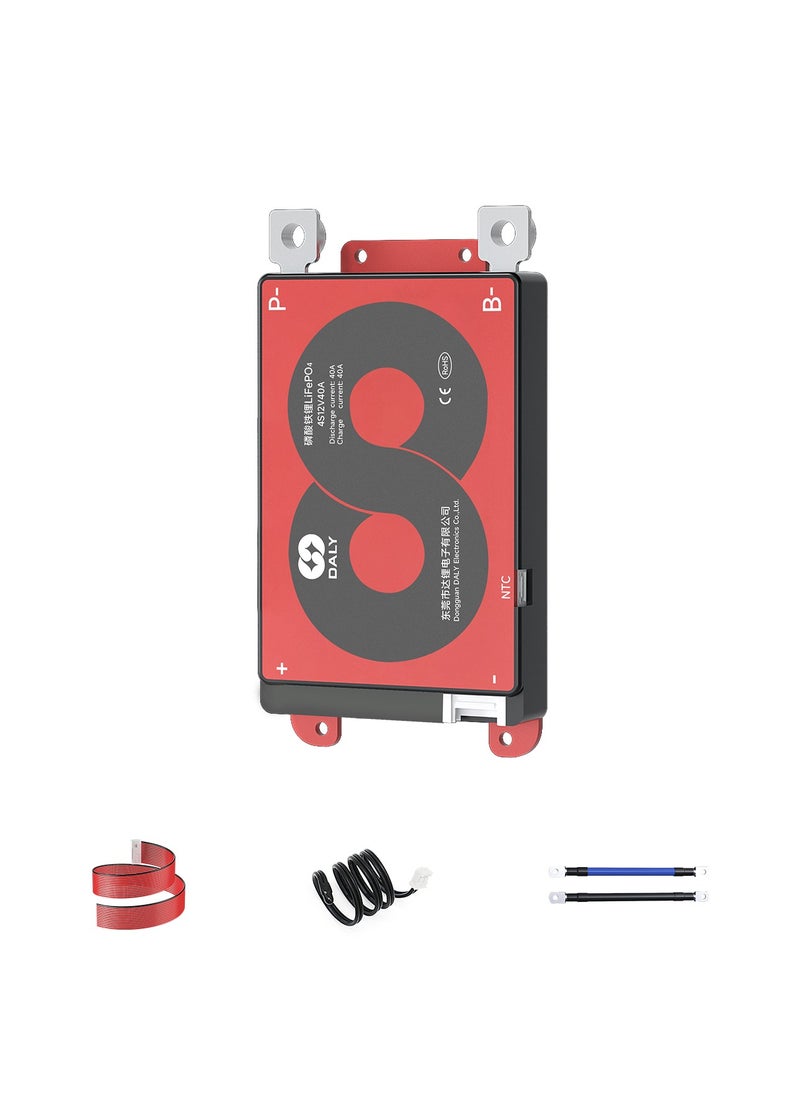 LiFePO4 4S 12V 40A Battery Management System (BMS) with Hardware for Lithium Iron Phosphate Batteries