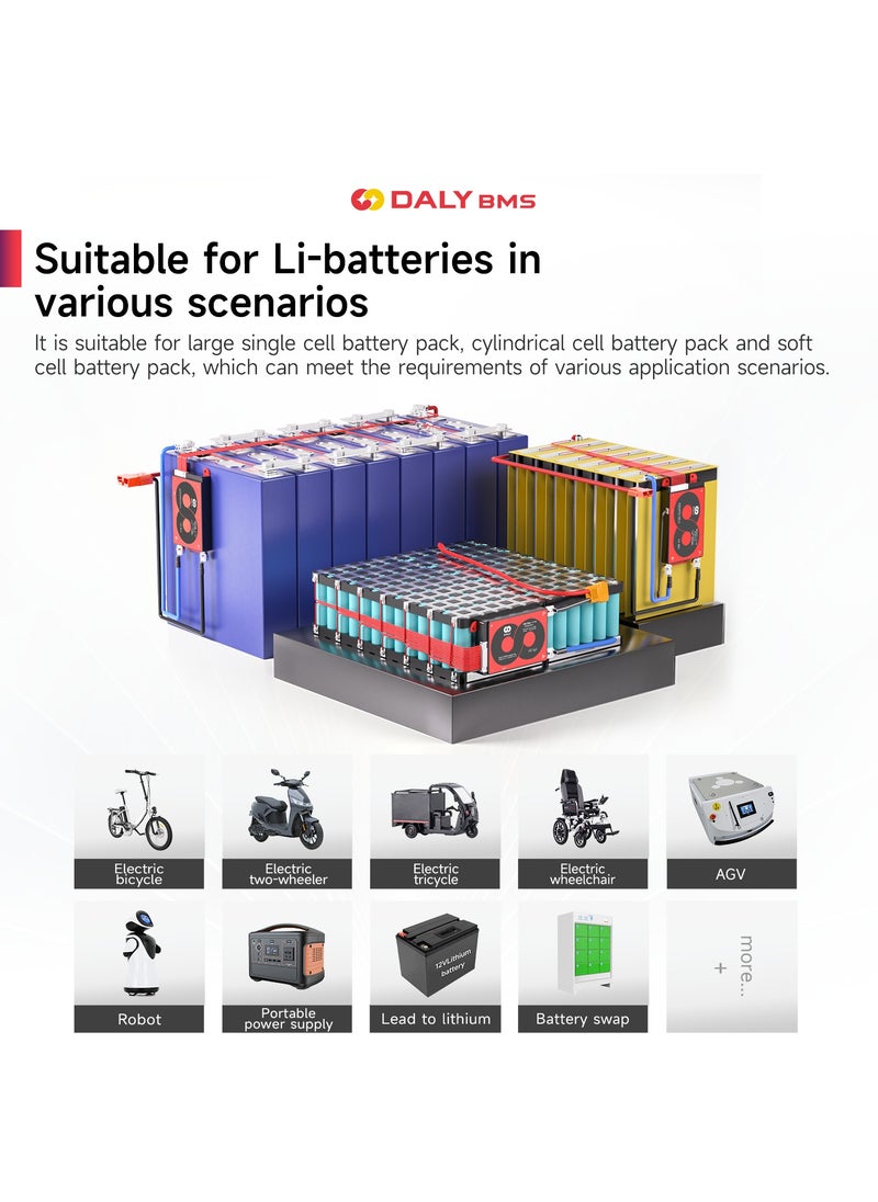 DALY 7S 24V 40A Li-ion Battery Management System (BMS) – Hardware Version for 24V Electric Vehicles, Solar Power Storage, and Energy Systems