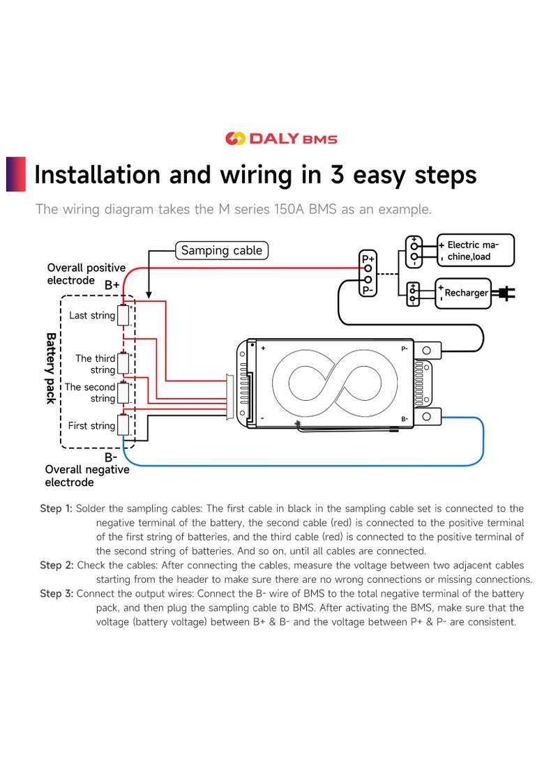 DALY 4S 12V 200A LiFePO4 Battery Management System (BMS) – Hardware Version for 12V LiFePO4 Battery Packs