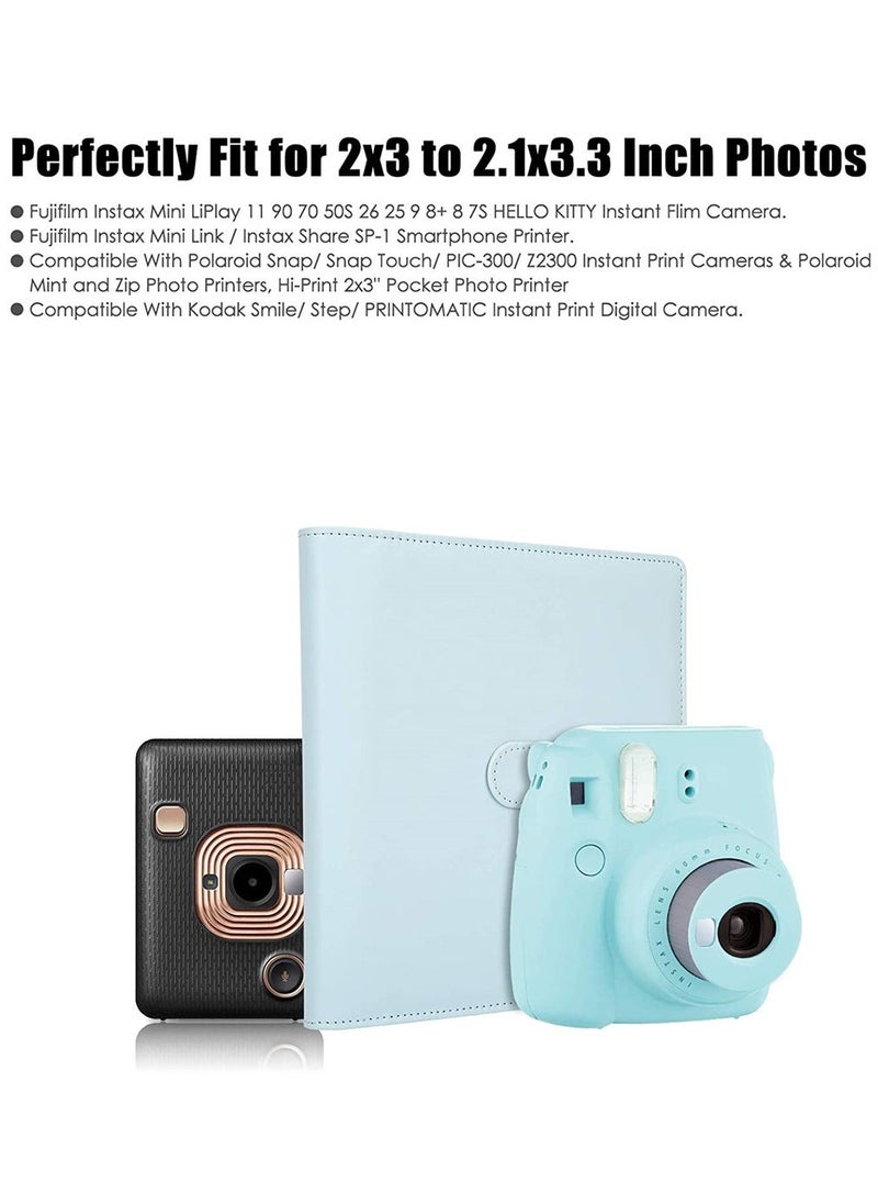 256 Pockets Photo Album for Fujifilm Instax Mini LiPlay 11 90 70 50S 26 25 9 8+ 8 7S Instant Camera for Mini Link SP-1 Printer for Polaroid Snap SnapTouch PIC-300 Z2300 Mint Zip Instant Camera Printer