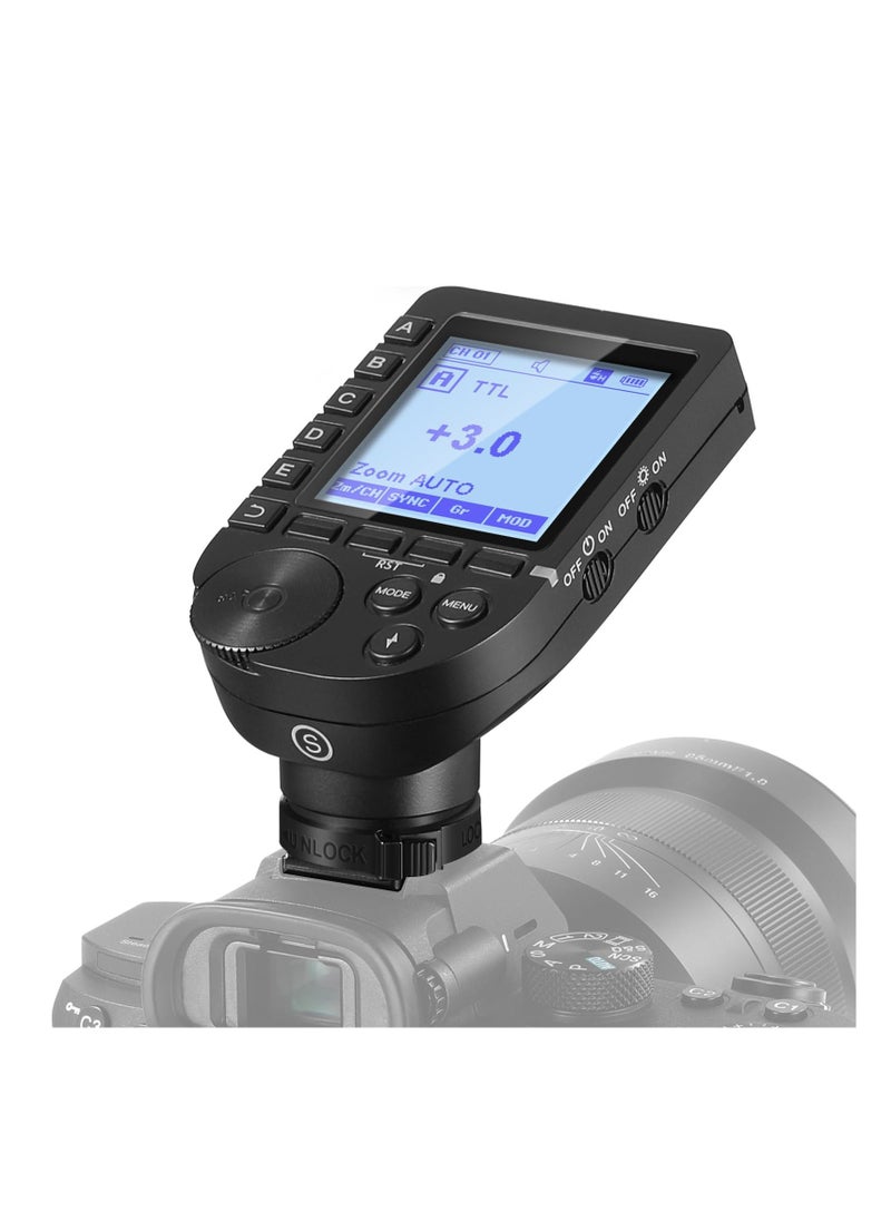 Wireless Flash Trigger QPRO-S TTL, Compatible with Sony 1/8000s HSS, Large LCD Screen Slanted Design 5 Group Buttons 9, Customizable Functions for Q4 Q3 Z2 Z1 Z760 NW760 S101-300W