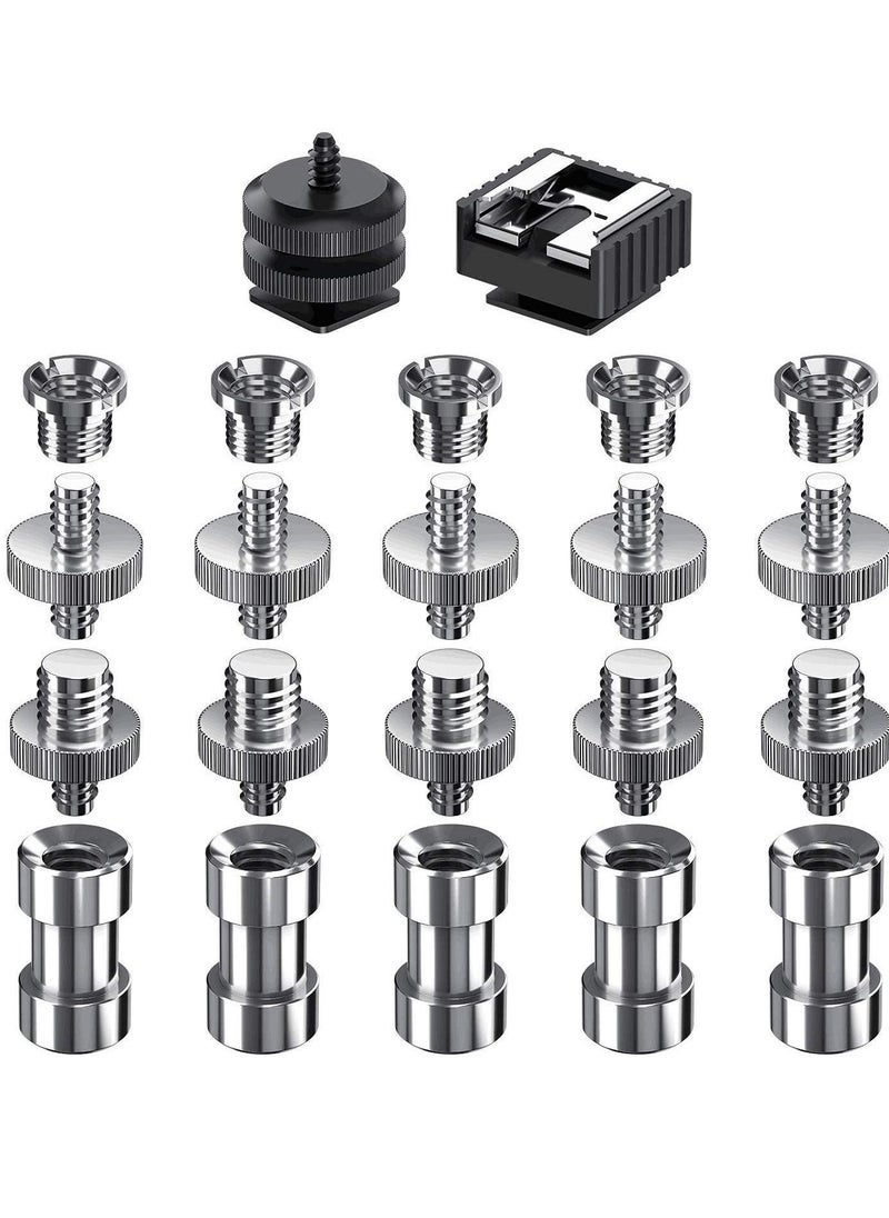 Camera Screw Mount Kit, 22pcs 1/4