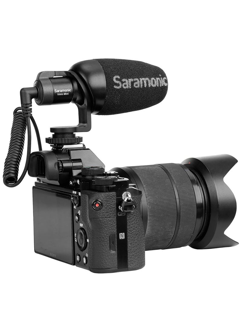 Saramonic Vmic Mini Compact Camera-Mount Shotgun Microphone for DSLR Cameras and Smartphones, VMICMINI