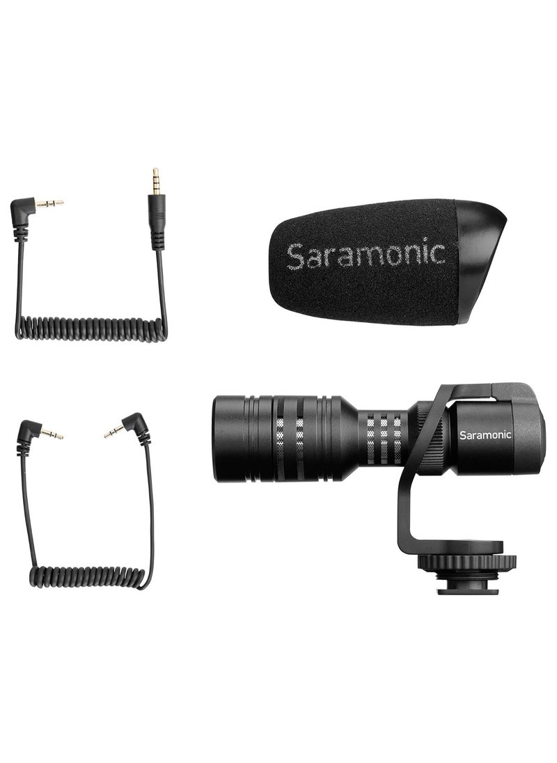 Saramonic Vmic Mini Compact Camera-Mount Shotgun Microphone for DSLR Cameras and Smartphones, VMICMINI