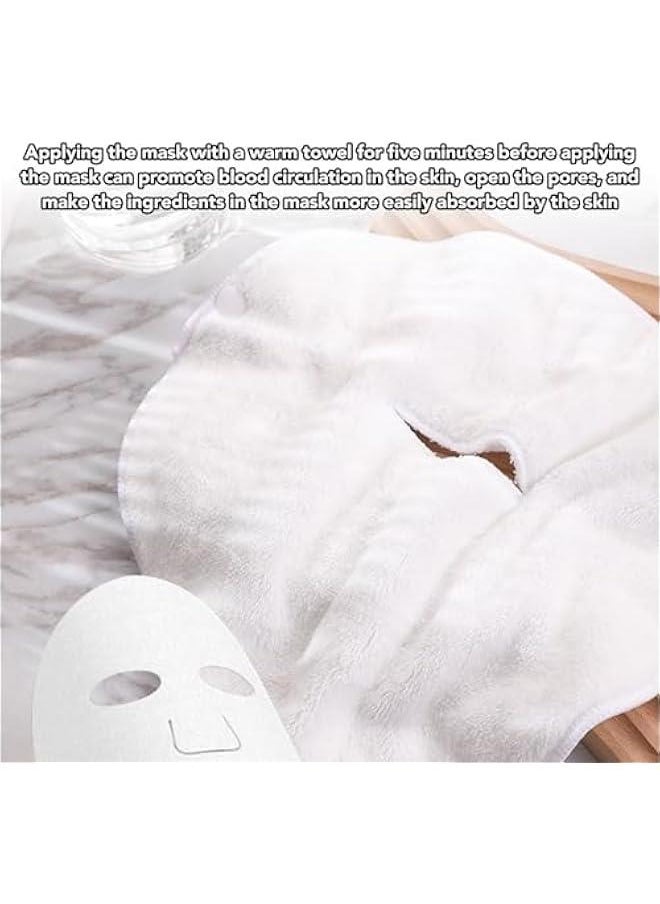 Hot Compress Face Towel Masks, Reusable Facial Steamer Towel, Facial Steamer Towel Mask Skin Care Spa Towel Mask, for Home Beauty Salon, 4Pcs