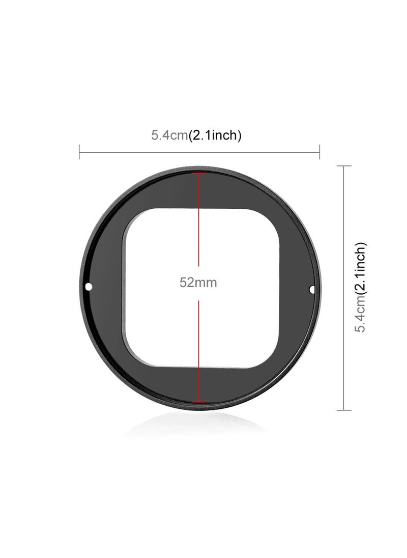 Lens Filter Kit for Insta360 Ace Pro, 52mm Filter Adapter Ring, Aluminum Alloy Lens Frame, Metal Protective Frame, UV Lens Cap Protection Cover for Insta360 Ace Pro Action Camera Accessories