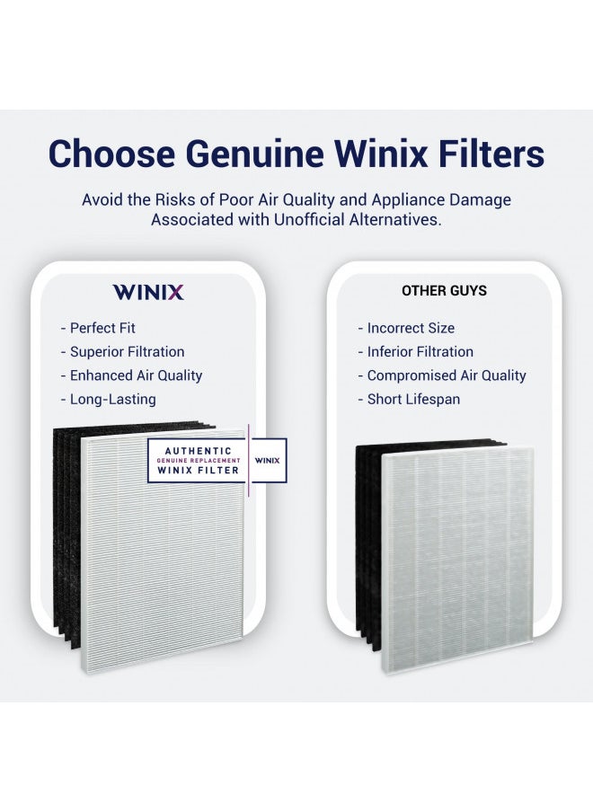 Genuine Winix 115115 Replacement Filter A for C535, 5300-2, P300, 5300, White/Black