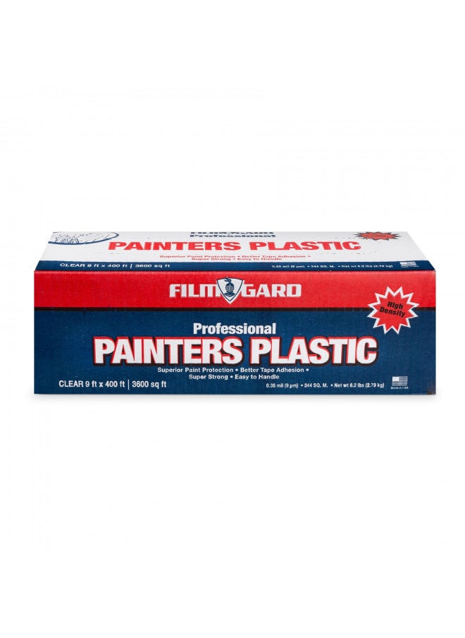 Berry Plastics 626260 Film Gard High Density Professional Painter's Plastic, 400' Length x 9' Width x 0.35 mil Thick, Clear