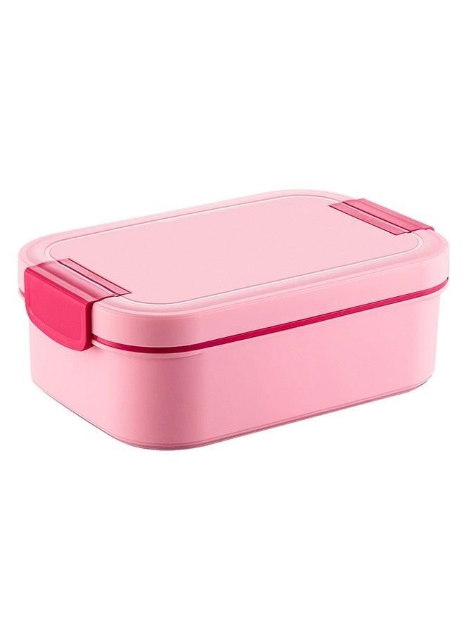 Children's double-layer lunch box large capacity portable fresh-keeping leak-proof pink suitable for school picnics