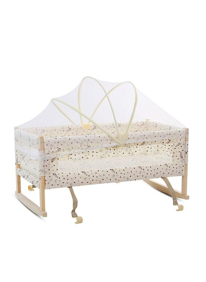 Baby Crib Baby Bassinet Bedside Bassinet Solid Wood With Mosquito Net Baby Sleeping Bedside Bassinet For Baby