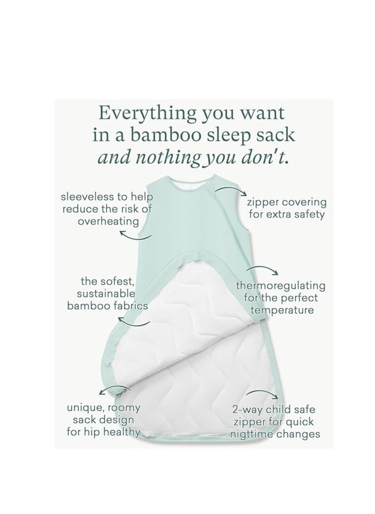 Supersoft Sleep Sack 1.0 TOG, Premium Bamboo Viscose Toddler Sleeping Bag, 2-Way Safe Zipper Sleepsacks 2-4T (Slate)