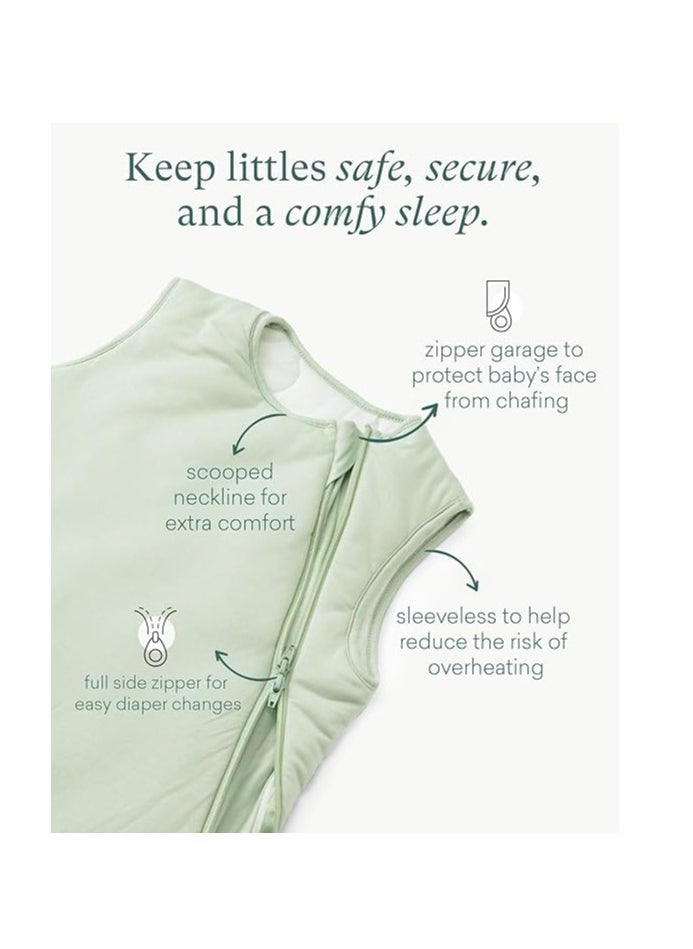 Supersoft Sleep Sack 1.0 TOG, Premium Bamboo Viscose Toddler Sleeping Bag, 2-Way Safe Zipper Sleepsacks 2-4T (Sage)