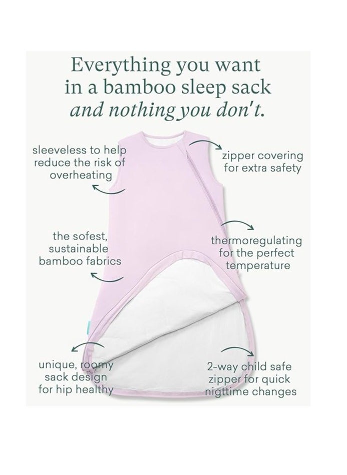 Supersoft Sleep Sack 1.0 TOG, Premium Bamboo Viscose Toddler Sleeping Bag, 2-Way Safe Zipper Sleepsacks 2-4T (Lilac)