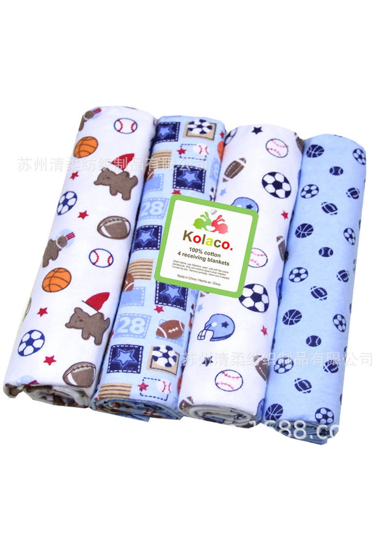 Soft Cotton Baby Blanket 76x76cm Set of 4 24#