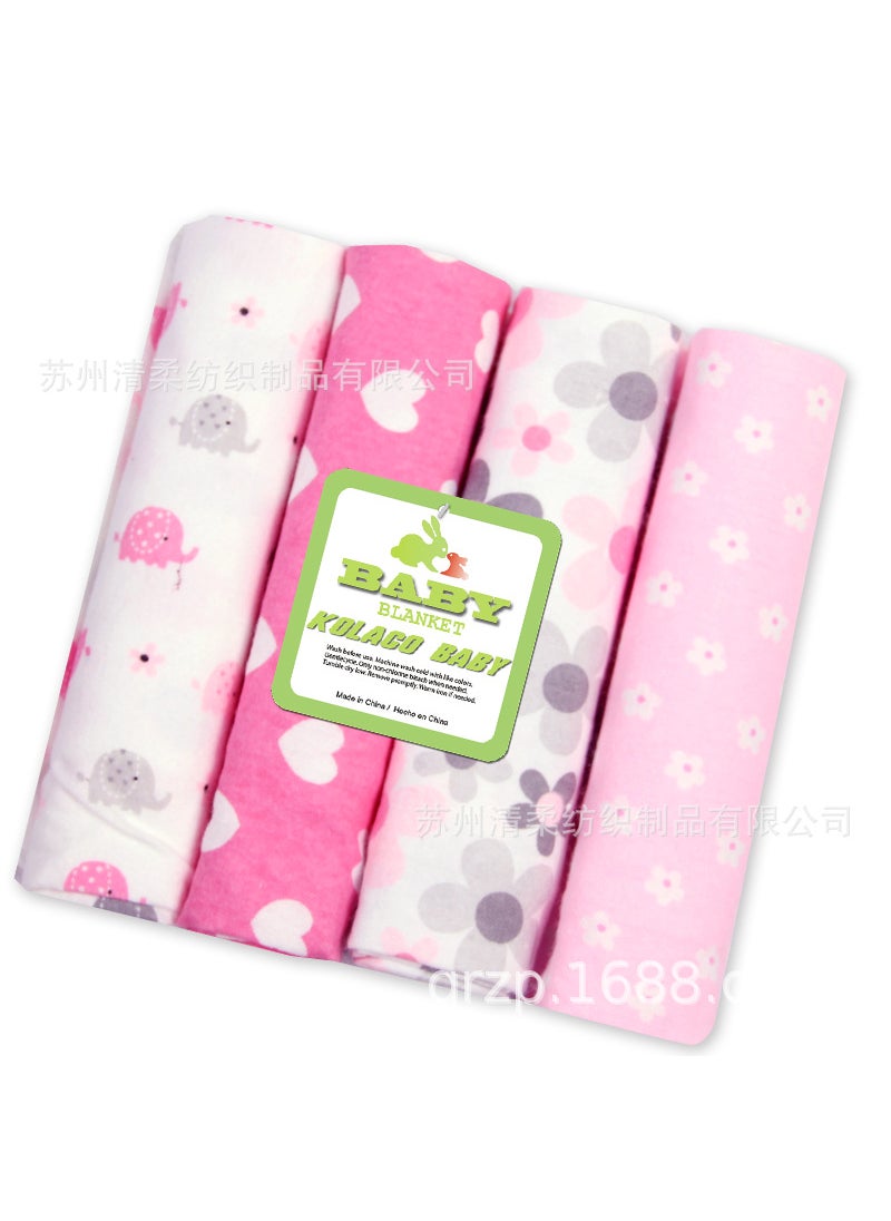 Soft Cotton Baby Blanket 76x76cm Set of 4 13#