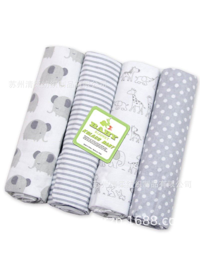 Soft Cotton Baby Blanket 76x76cm Set of 4 18#