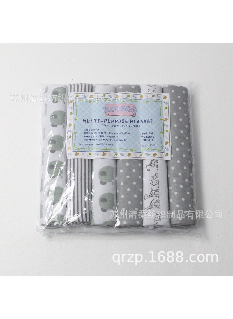 Infant Cotton Flannel Wrap Set KOLACO 6-Pack 18#