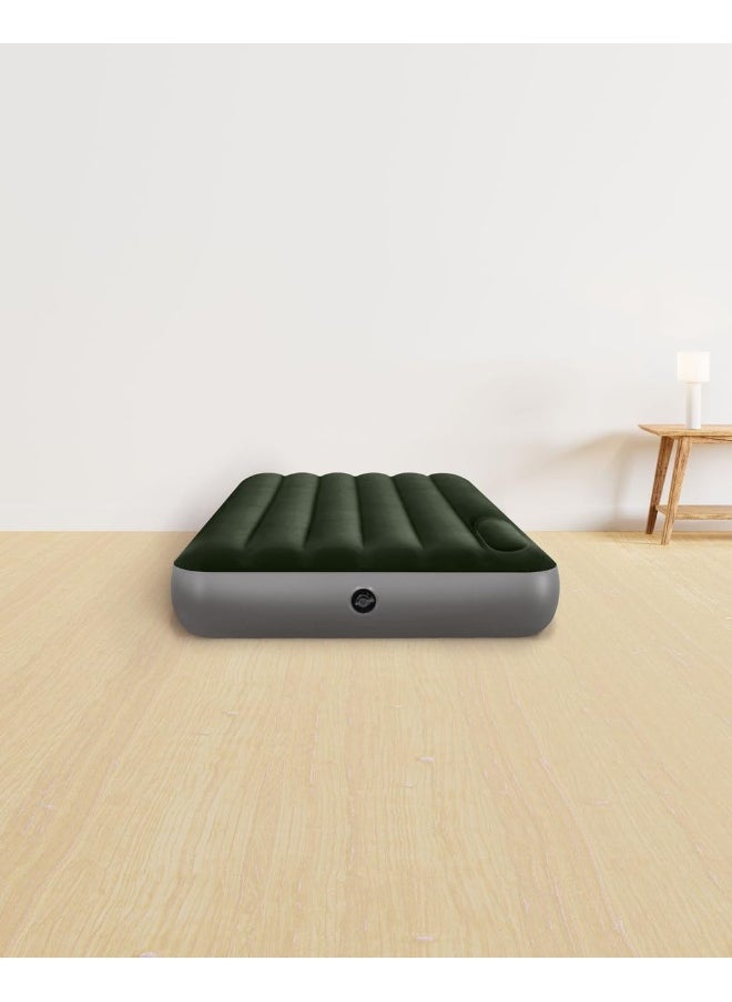 Dura-Beam Standard Series Downy Airbed With Built-In Foot Pump, Green, Twin