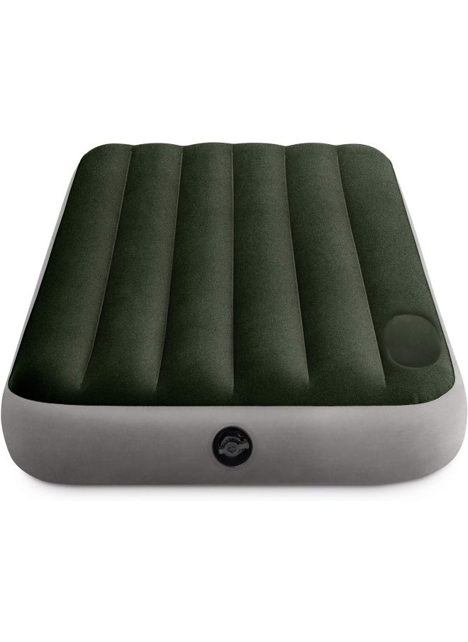 Dura-Beam Standard Series Downy Airbed With Built-In Foot Pump, Green, Twin