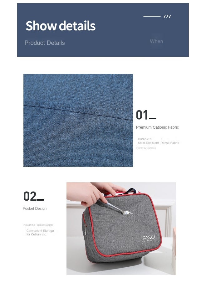Square Portable Insulated Lunch Tote Bag