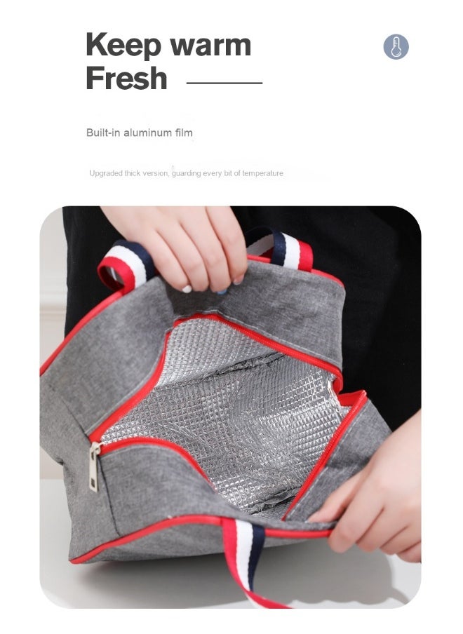 Square Portable Insulated Lunch Tote Bag