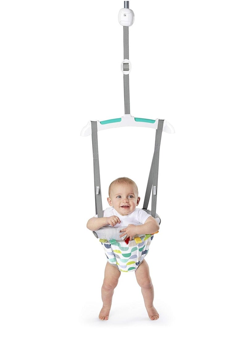 Bright Starts Playful Parade Door Jumper for Baby with Adjustable Strap, 6 Months and Up, Max Weight 26 lbs