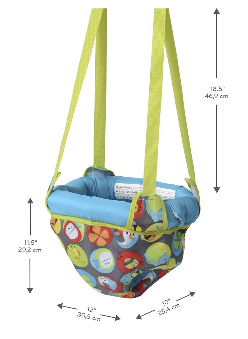 Evenflo Exersaucer Johnny Jumper Featuring Easy-to-Use Clamp Attachment for Quick and Tool-Free Set Up and Adjustable Straps to Customize The Height for Your Child, Bumbly