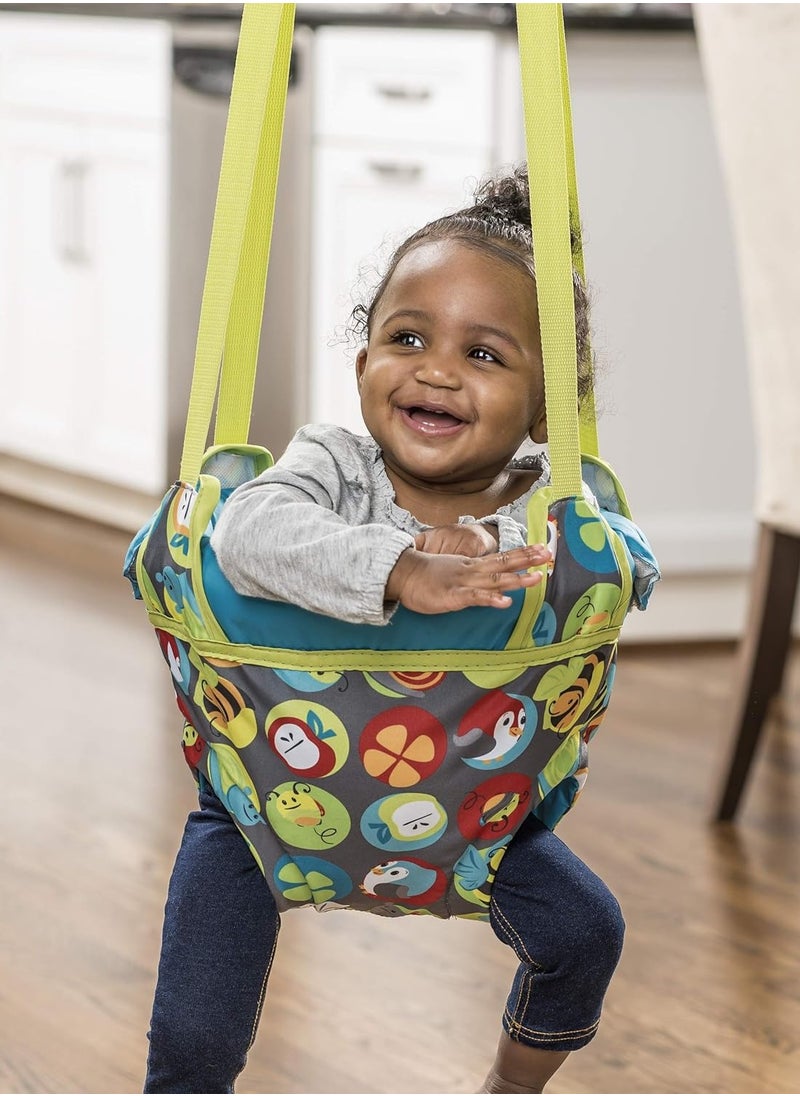 Evenflo Exersaucer Johnny Jumper Featuring Easy-to-Use Clamp Attachment for Quick and Tool-Free Set Up and Adjustable Straps to Customize The Height for Your Child, Bumbly