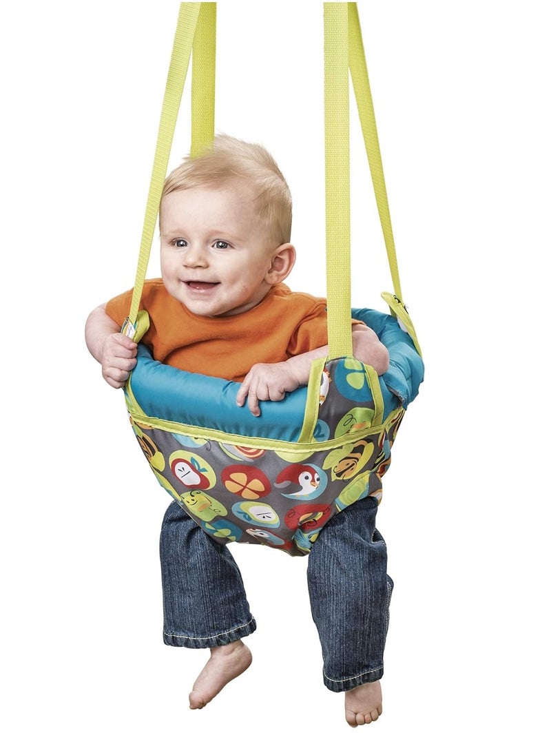 Evenflo Exersaucer Johnny Jumper Featuring Easy-to-Use Clamp Attachment for Quick and Tool-Free Set Up and Adjustable Straps to Customize The Height for Your Child, Bumbly