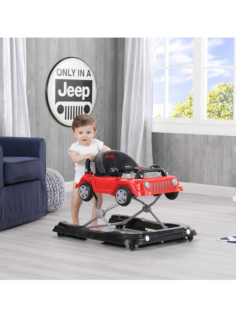 Jeep Classic Wrangler 3-in-1 Grow with Me Walker by Delta Children, Red