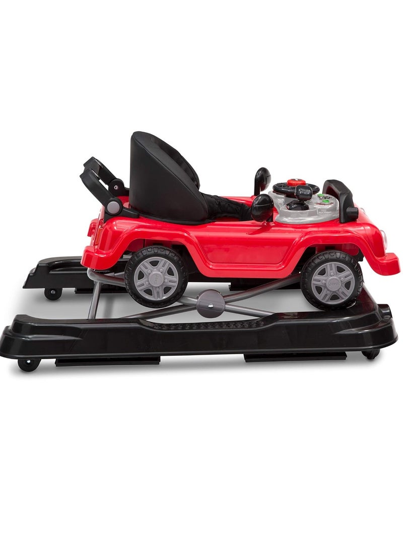 Jeep Classic Wrangler 3-in-1 Grow with Me Walker by Delta Children, Red