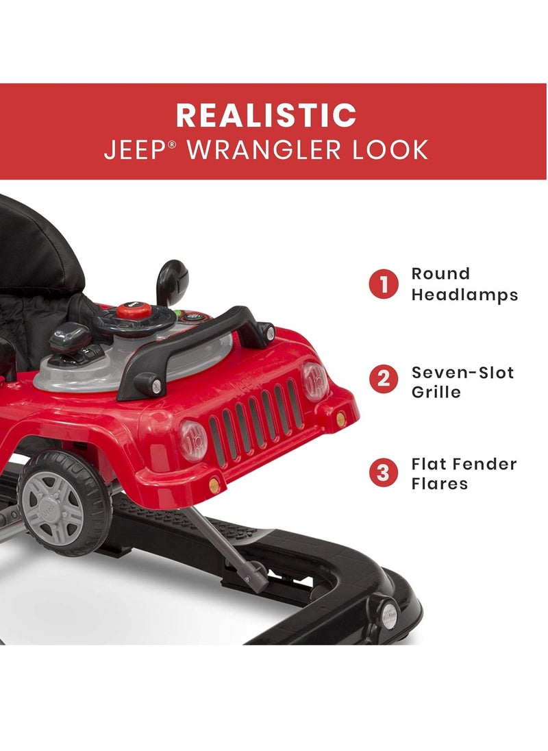 Jeep Classic Wrangler 3-in-1 Grow with Me Walker by Delta Children, Red