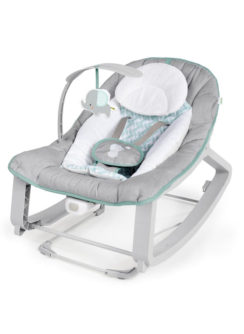 Ingenuity Keep Cozy 3-in-1 Grow with Me Vibrating Baby Bouncer, Seat & Infant to Toddler Rocker, Vibrations & -Toy Bar, 0-30 Months Up to 40 lbs (Weaver)