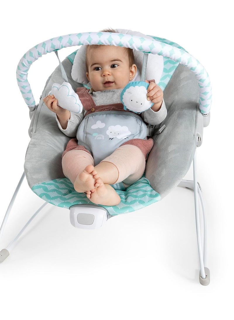 Ingenuity Ity Bouncity Bounce Vibrating Deluxe Baby Bouncer Seat, 0-6 Months Up to 20 lbs (Goji)