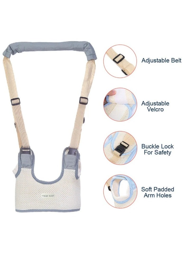 Polka Tots Walking Assistant Harness Toddler Leash - Grey