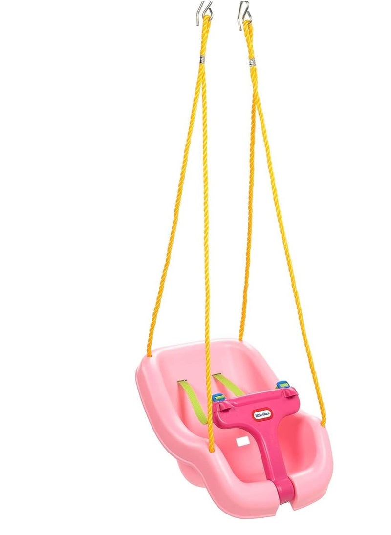 Little Tikes Snug 'n Secure Pink Swing with Adjustable Straps, 2-in-1 for Baby and Toddlers Ages 9 Months - 4 Years,16