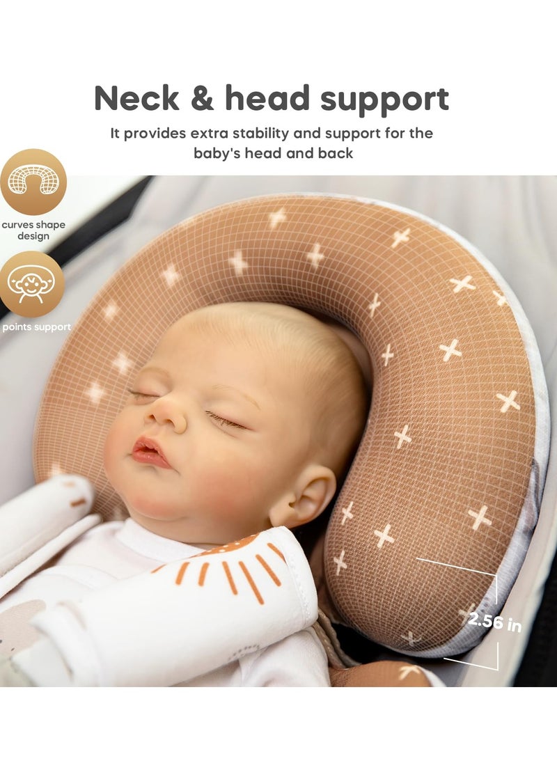 Infant Insert Compatible with 4moms Mamaroo RockaRoo & Graco DuetSoothe Swing, Reversible Newborn Insert Head & Body Support Cushion,Breathable Soft Fabric, Machine Washable, Rainbow, 1Pcs