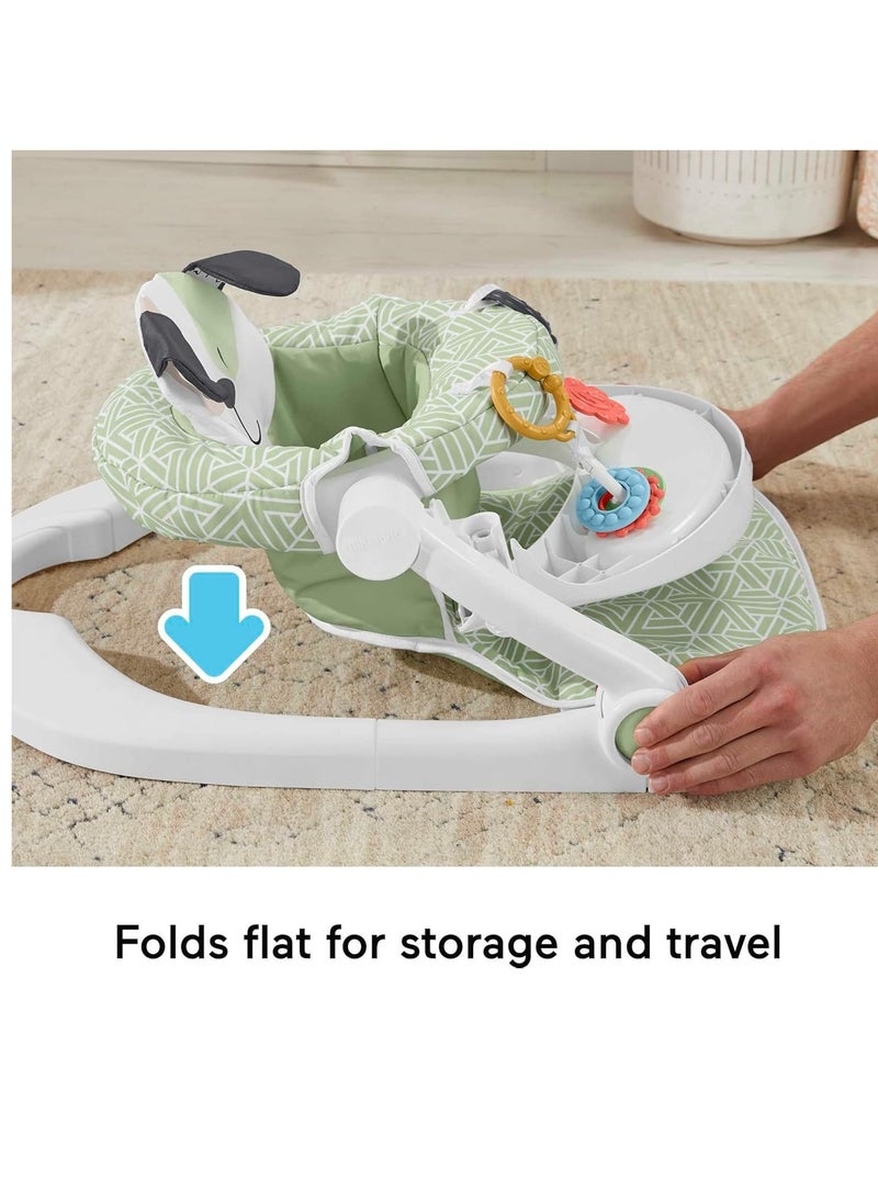 Portable Baby Chair Sit-Me-Up Floor Seat with Snack Tray and Developmental Toys, Puppy Perfection