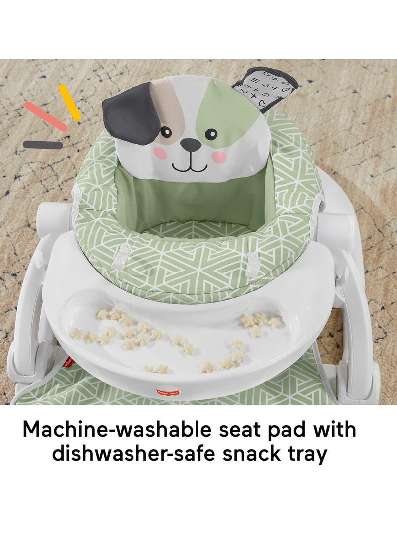 Portable Baby Chair Sit-Me-Up Floor Seat with Snack Tray and Developmental Toys, Puppy Perfection