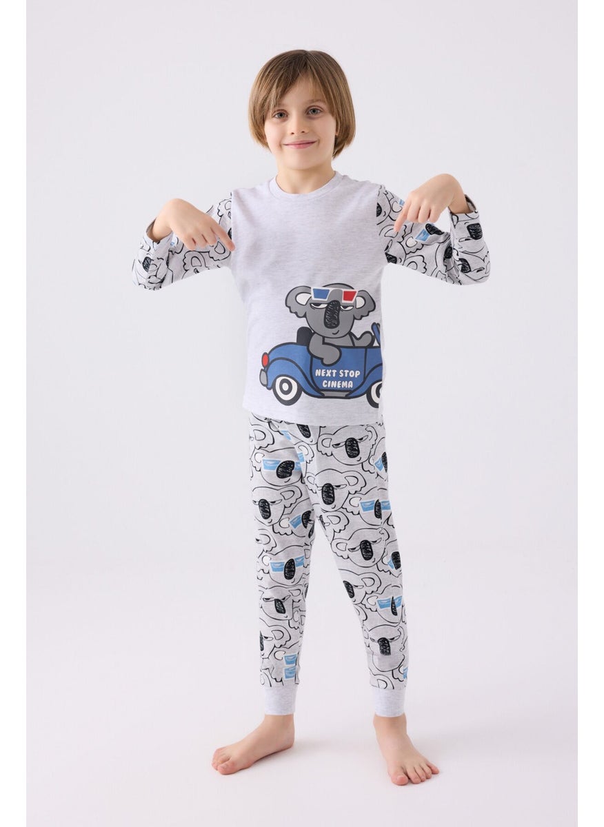 Boy Long Sleeve Pajama Set RP3446 Snow Melange