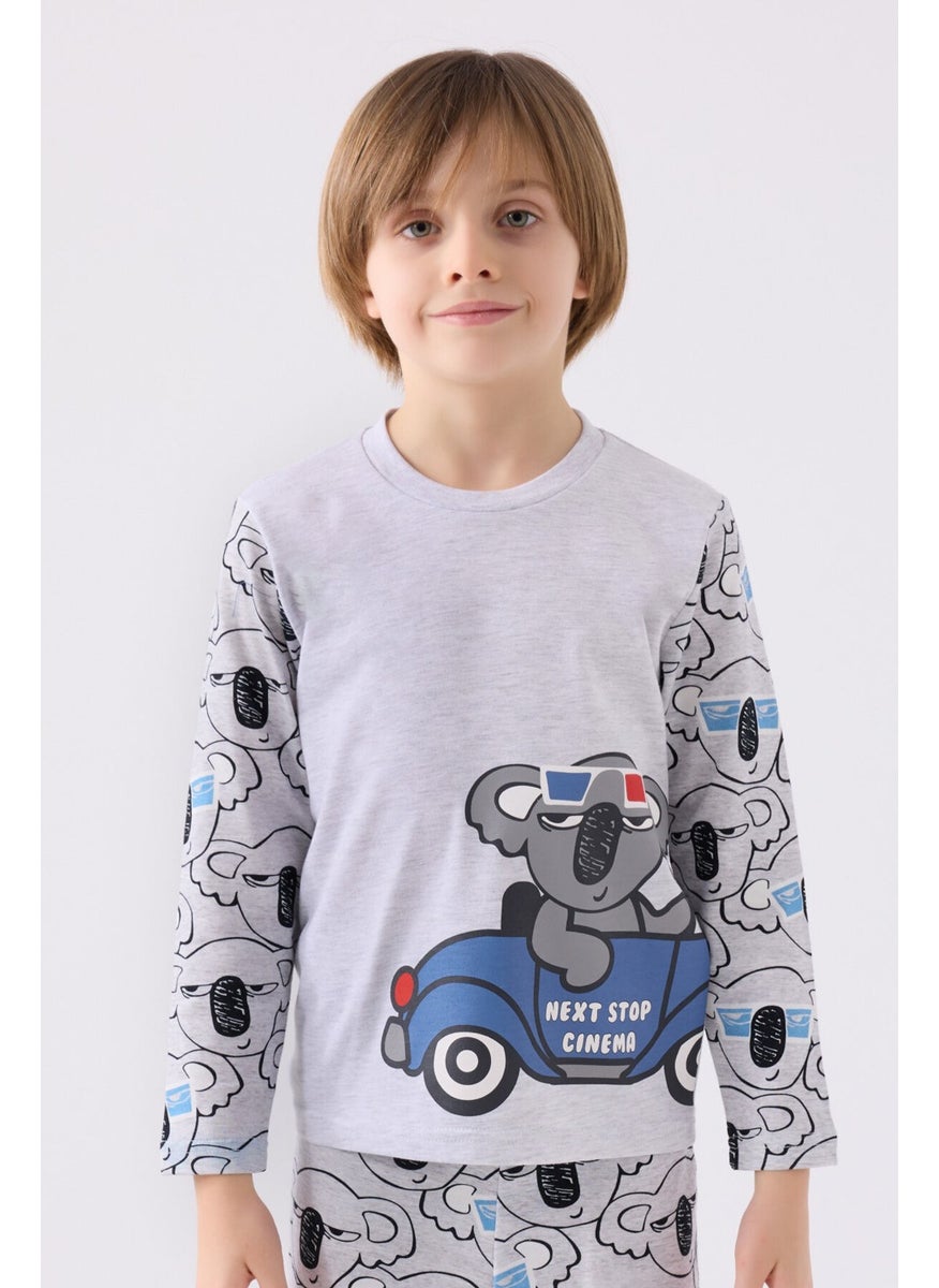 Boy Long Sleeve Pajama Set RP3446 Snow Melange