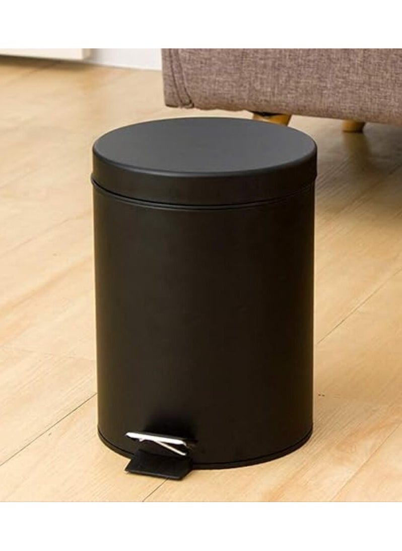 5l Black Iron Round Dustbin Bins