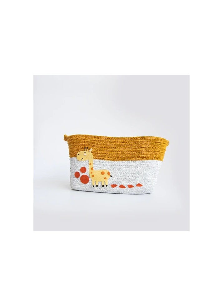 Yellow Doodle Cotton Rope Baskets - Baby Giraffe (Set Of 2)