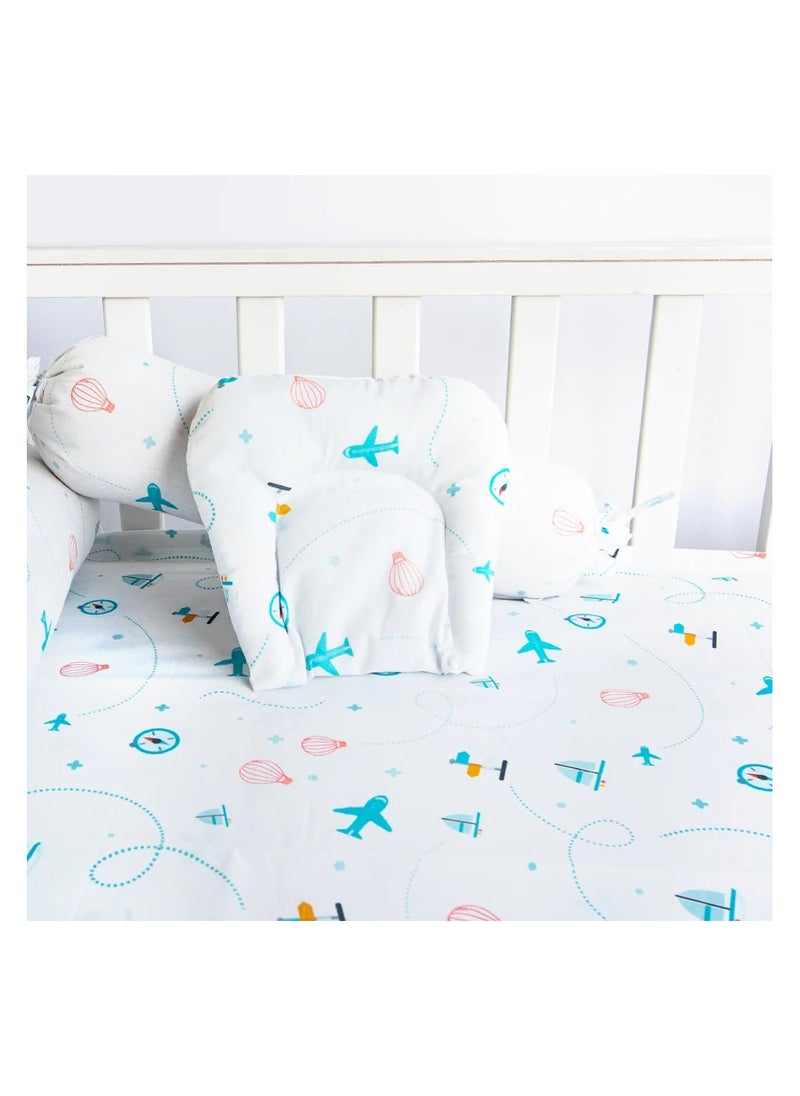 Yellow Doodle Cot Bedsheet Set - Lil Travellers