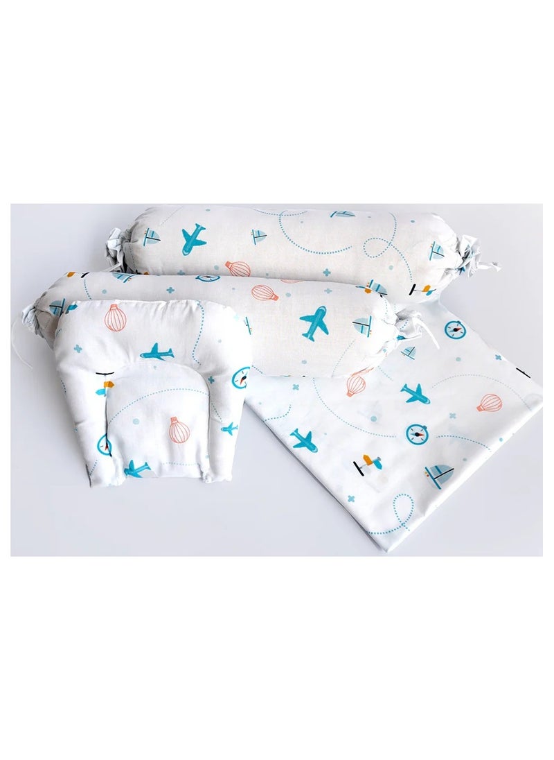 Yellow Doodle Cot Bedsheet Set - Lil Travellers