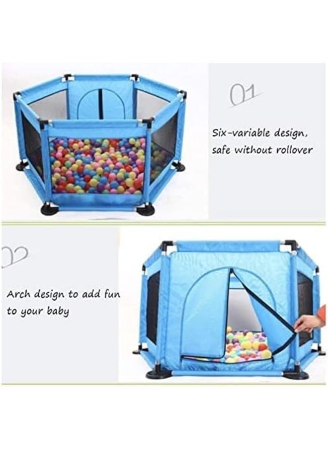 Hexagonal Baby Playpen & Ball Pool Safe Play Yard for Infants and Toddlers, Ideal for Crawling, Ball Pit Fun, and Active Playtime