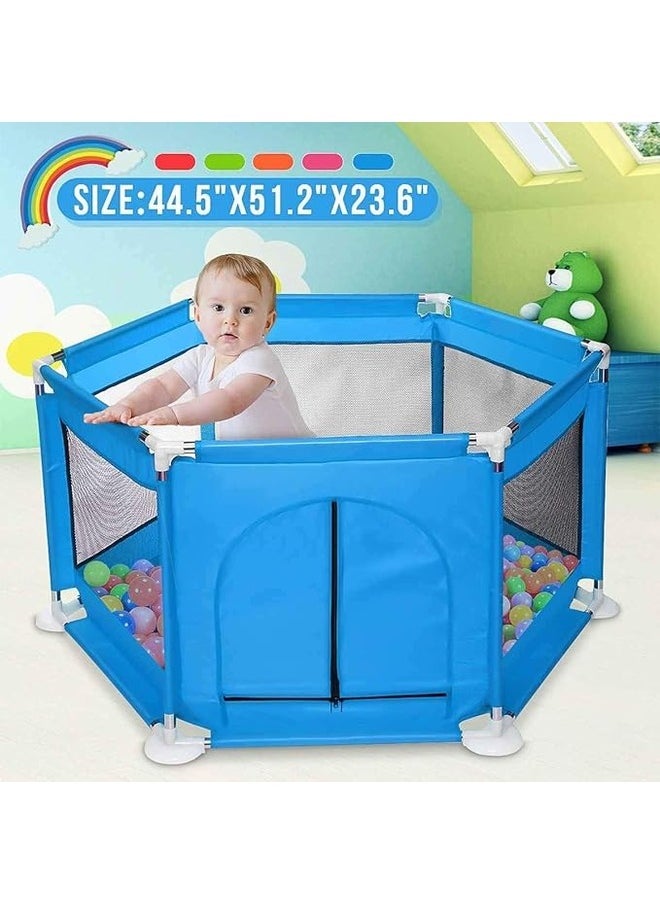 Hexagonal Baby Playpen & Ball Pool Safe Play Yard for Infants and Toddlers, Ideal for Crawling, Ball Pit Fun, and Active Playtime