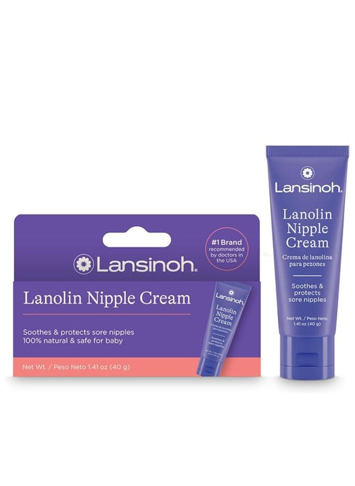 Lansinoh Lanolin Nipple Cream Safe for Breastfeeding Baby, 100% Natural Nipple Butter for Mom, Breastfeeding Essentials, 1.41 OuncesLansinoh Lanolin Nipple Cream Safe for Breastfeeding Baby, 100% Natural Nipple Butter for Mom, Breastfeeding Essentials, 1.41 OuncesV